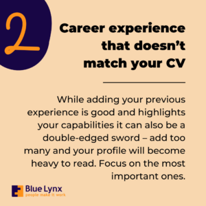 Career experience that doesn’t match your CV 