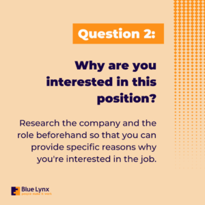 Why are you interested in this position?