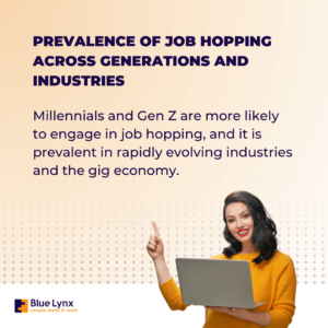 Prevalence of job hopping among generations
